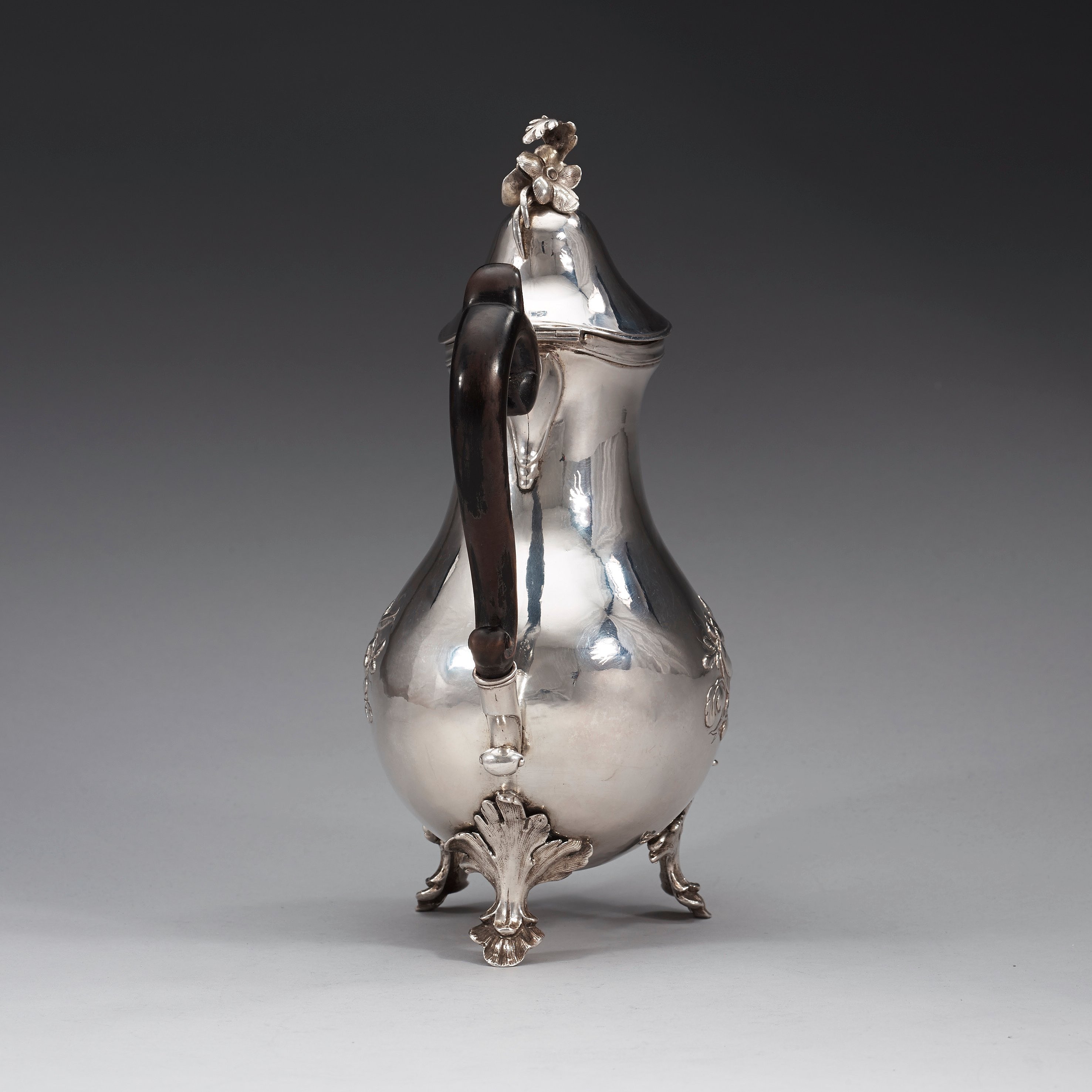 A Swedish 18th century silver coffeepot, marks of Pehr Zethelius