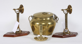 48793. PARTI METALL, 4 delar, 18001900-tal.