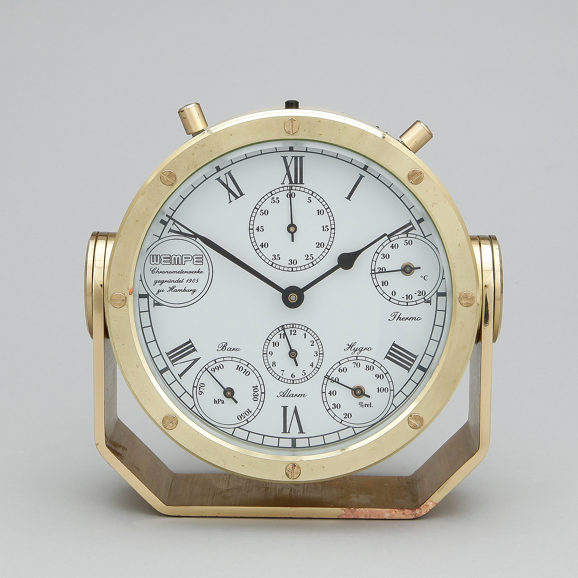 SKEPPSUR med hygrometer, barometer, termometer och larm, Wempe, Hamburg
