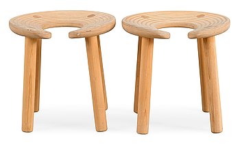 57. Antti Nurmesniemi, A PAIR OF STOOLS.