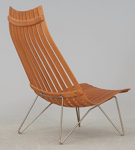 A hans brattrud teak and steel scandia lounge chair, hove møbler ... Lounge møbler