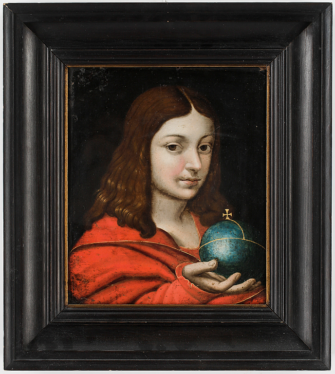 Jan Massys (Metsys) Follower of, Youth with a crossbearing orb (globus