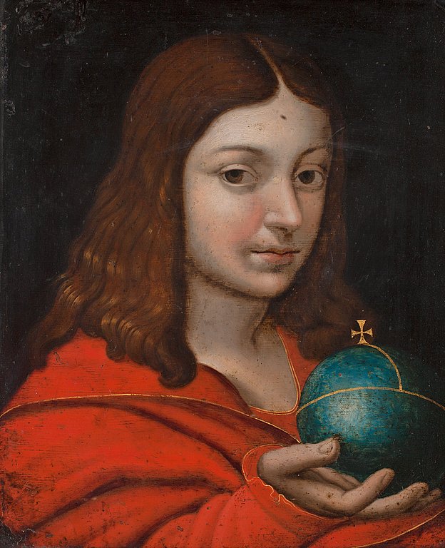 Jan Massys (Metsys) Follower of, Youth with a crossbearing orb (globus