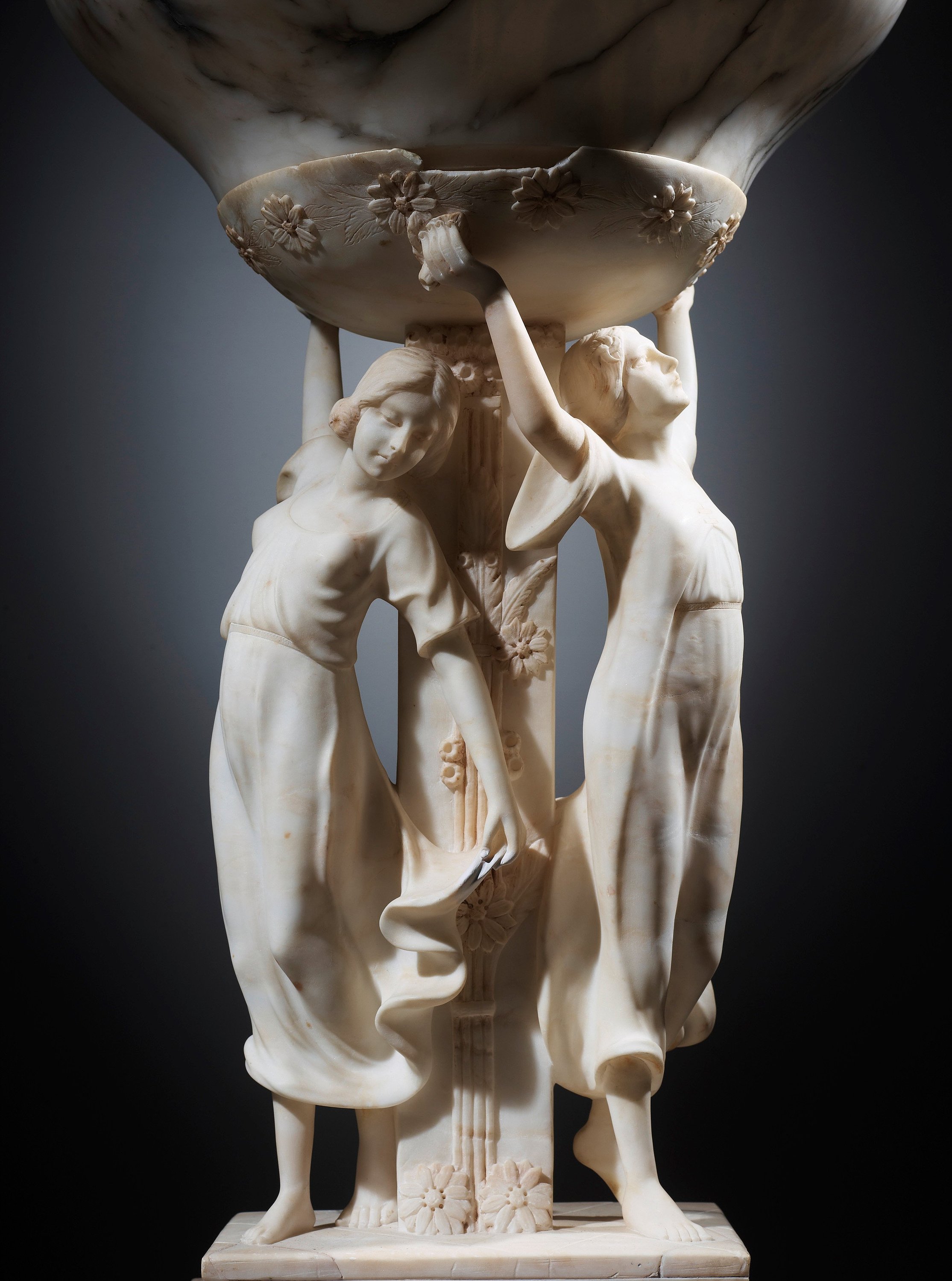 A R Gremigni Alabaster Floor Lamp Italy Probably 1910 20 S