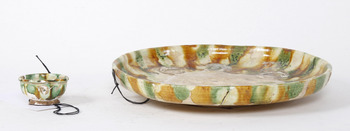 53675. FAT samt KOPP, lergods, Kina.