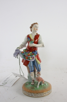 54115. FIGURINER, 2 st, porslin, Dresden, 1900-tal.