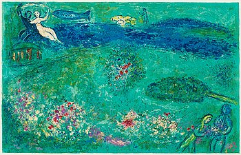 146. Marc Chagall, "The orchard" (Le verger), from: "Dahpnis et Chloé".
