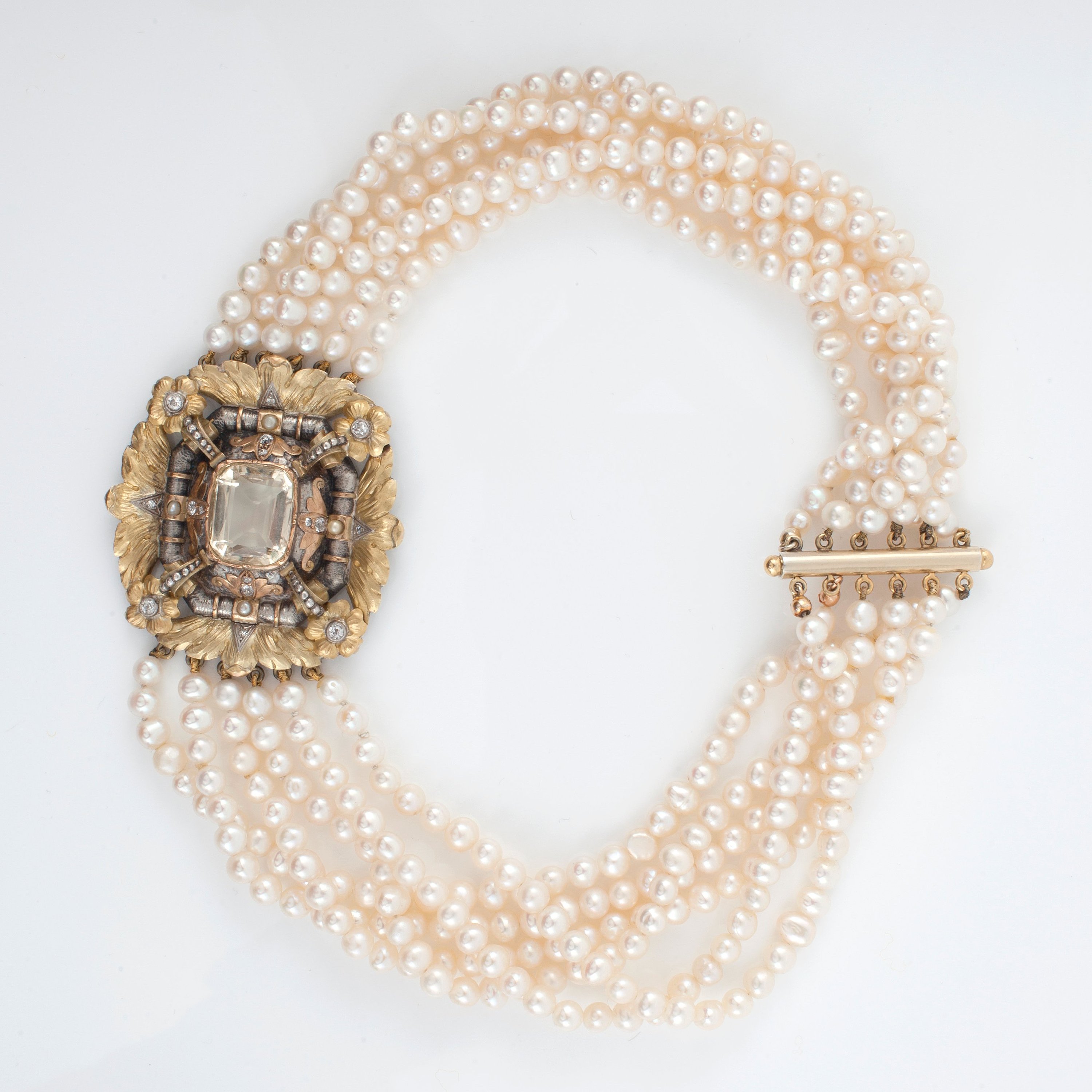 A six-strand cultured freshwater pearl 