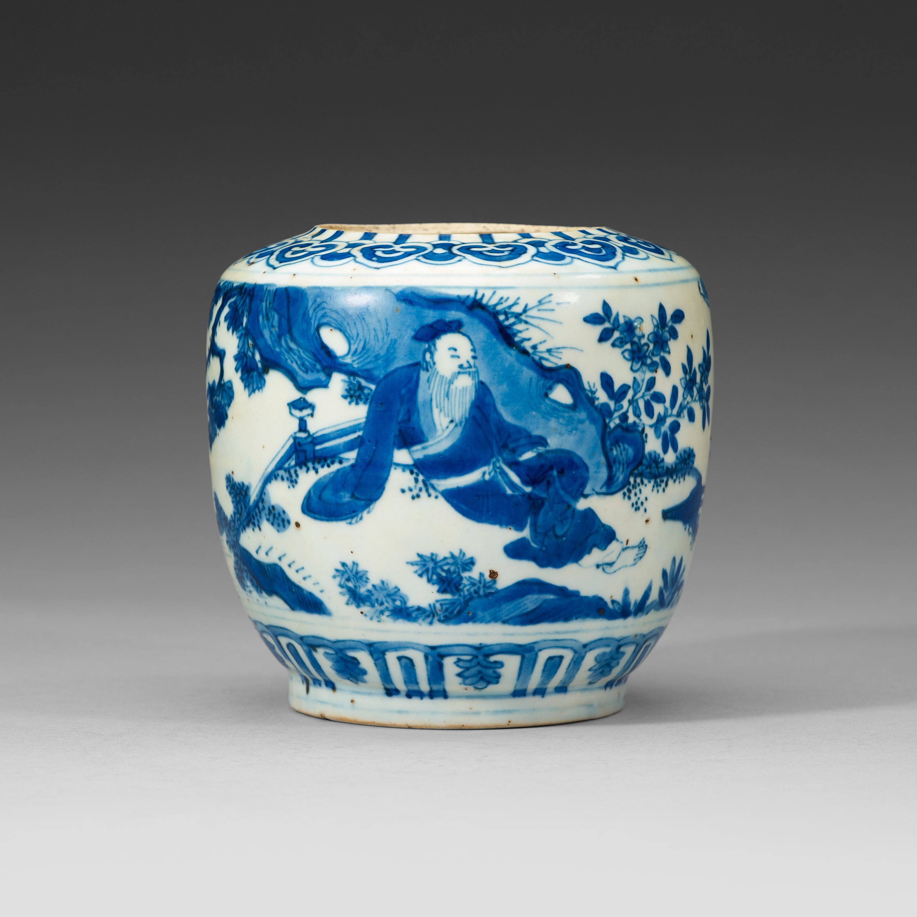 A Blue And White Jar Ming Dynasty 15th Century With Xuandes 1426 35