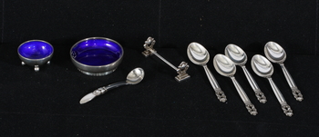 5811. PARTI GEORG JENSEN, 10 delar, sterling silver.