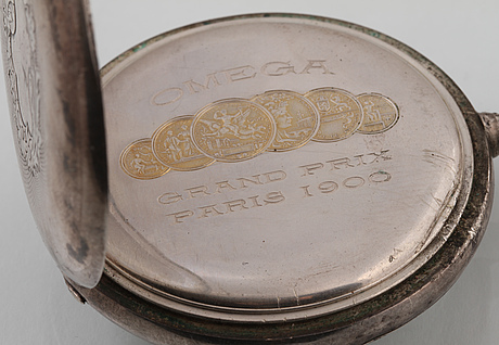 FICKUR, 2 st, låghaltigt silver, Omega, \