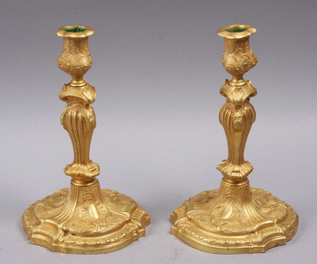 59473. LJUSSTAKAR, Louis XV-stil, 1800-tal.