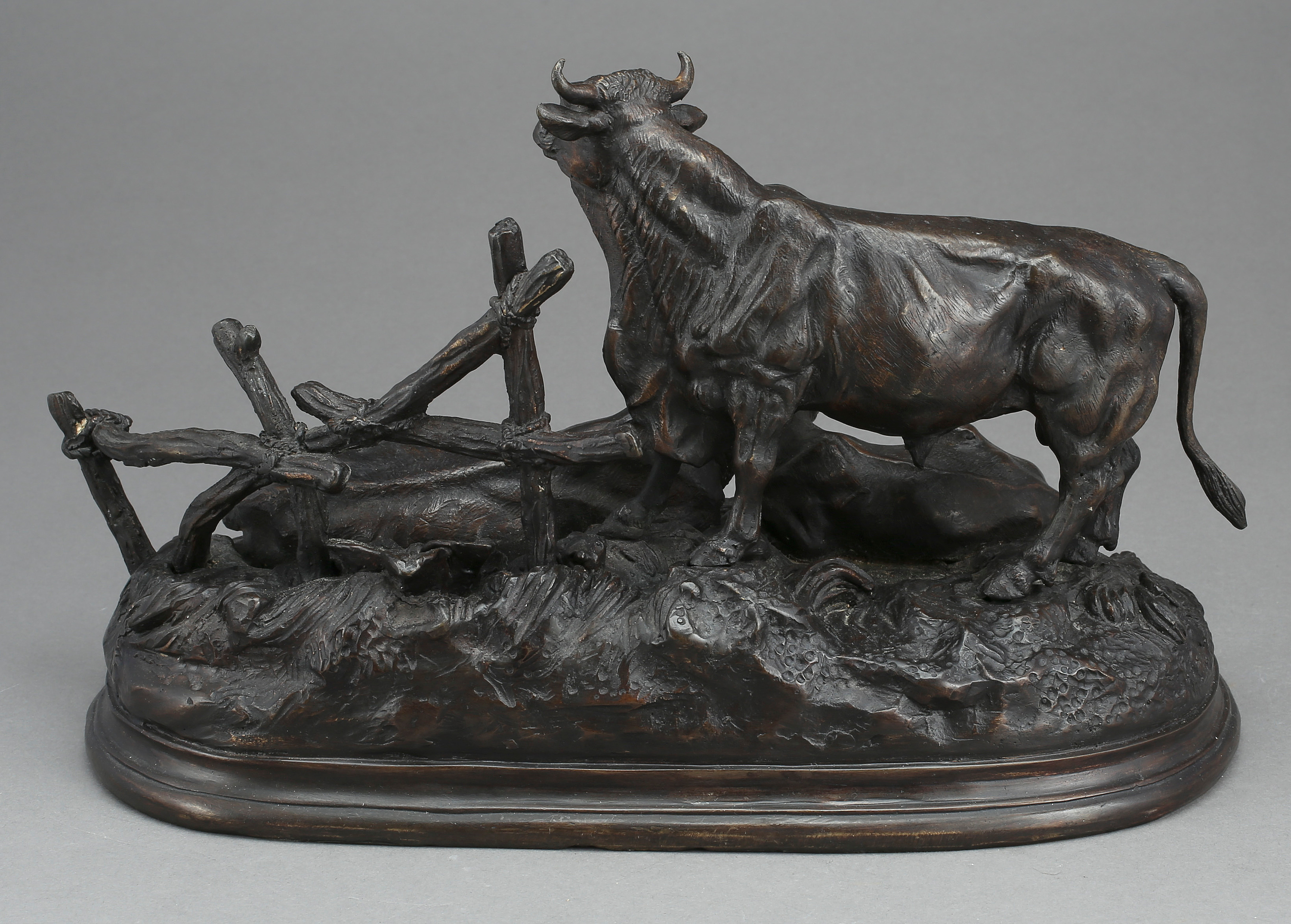 596397 SKULPTUR, Jules Moigniez, efter. Bronspatinerad metall. 1900-tal ...