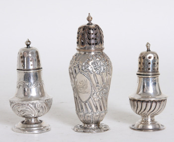 59871. STRÖARE, 3 st, silver, England. Ca 122 g.