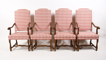 59899. KARMSTOLAR, 4 st, barockstil, 1900-tal.