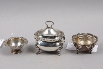 63275. PARTI SILVER, 3 delar, bl a Birmingham, ca 250 g.