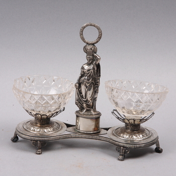 63297. SALTKAR, silver, empire, 1800-talets första hälft.