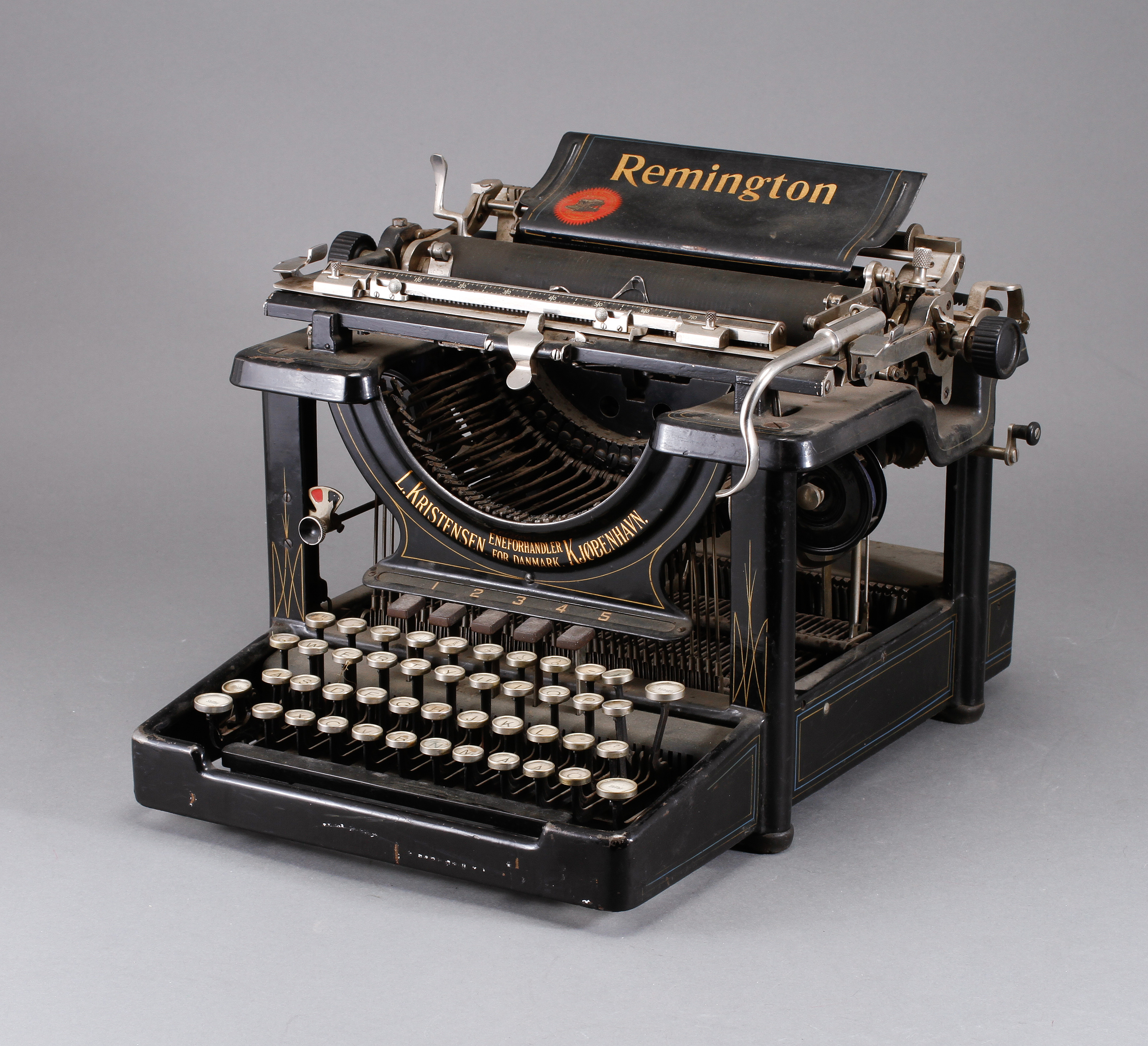 SKRIVMASKIN, Remington för L. Kristensen, Kjøbenhavn, Ilion, New York