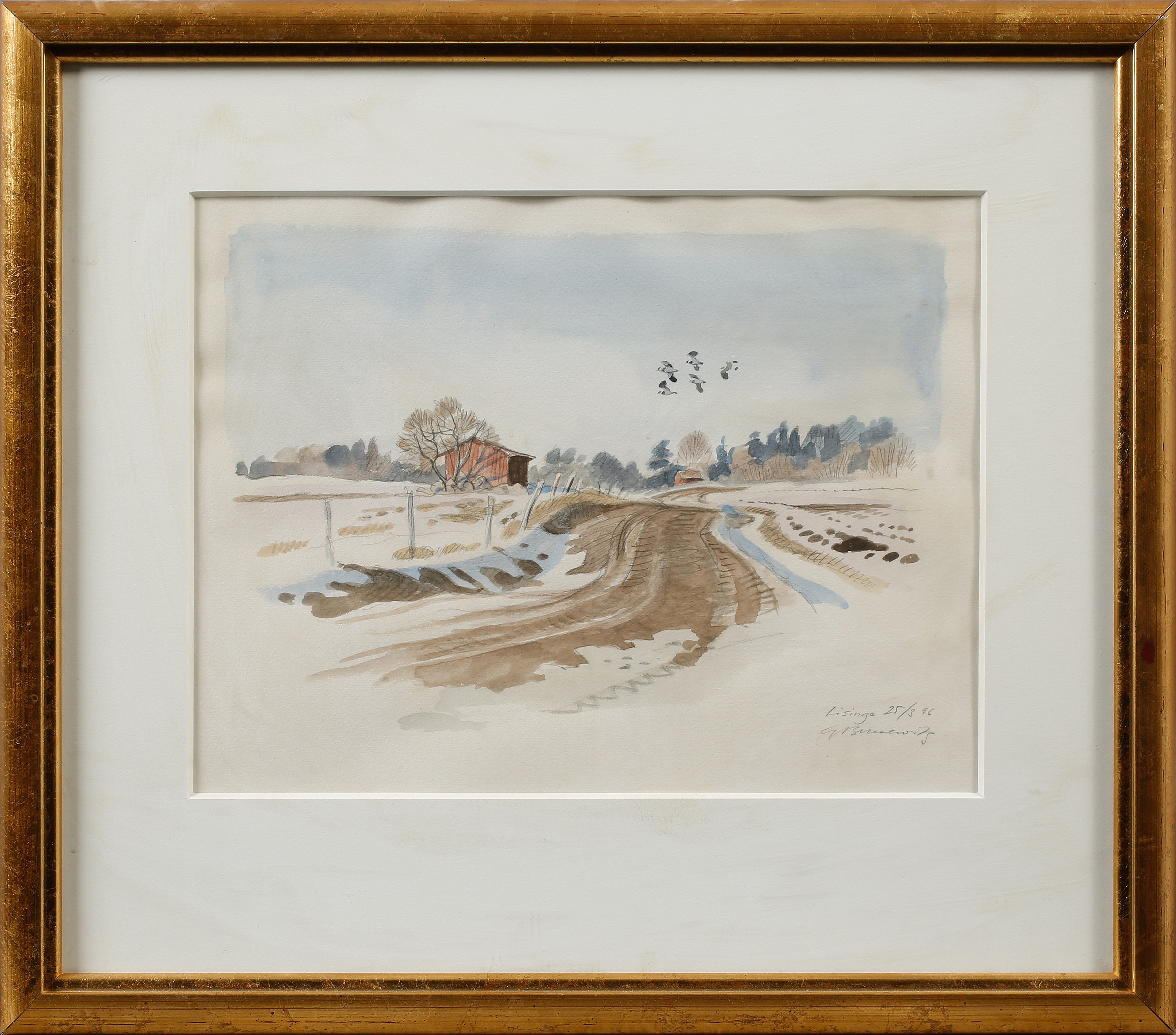 Gunnar Brusewitz Akvarell Signerad Och Daterad 96 Bukowskis