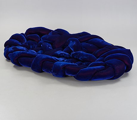 a fernando humberto campana blue purple velvet boa sofa edra