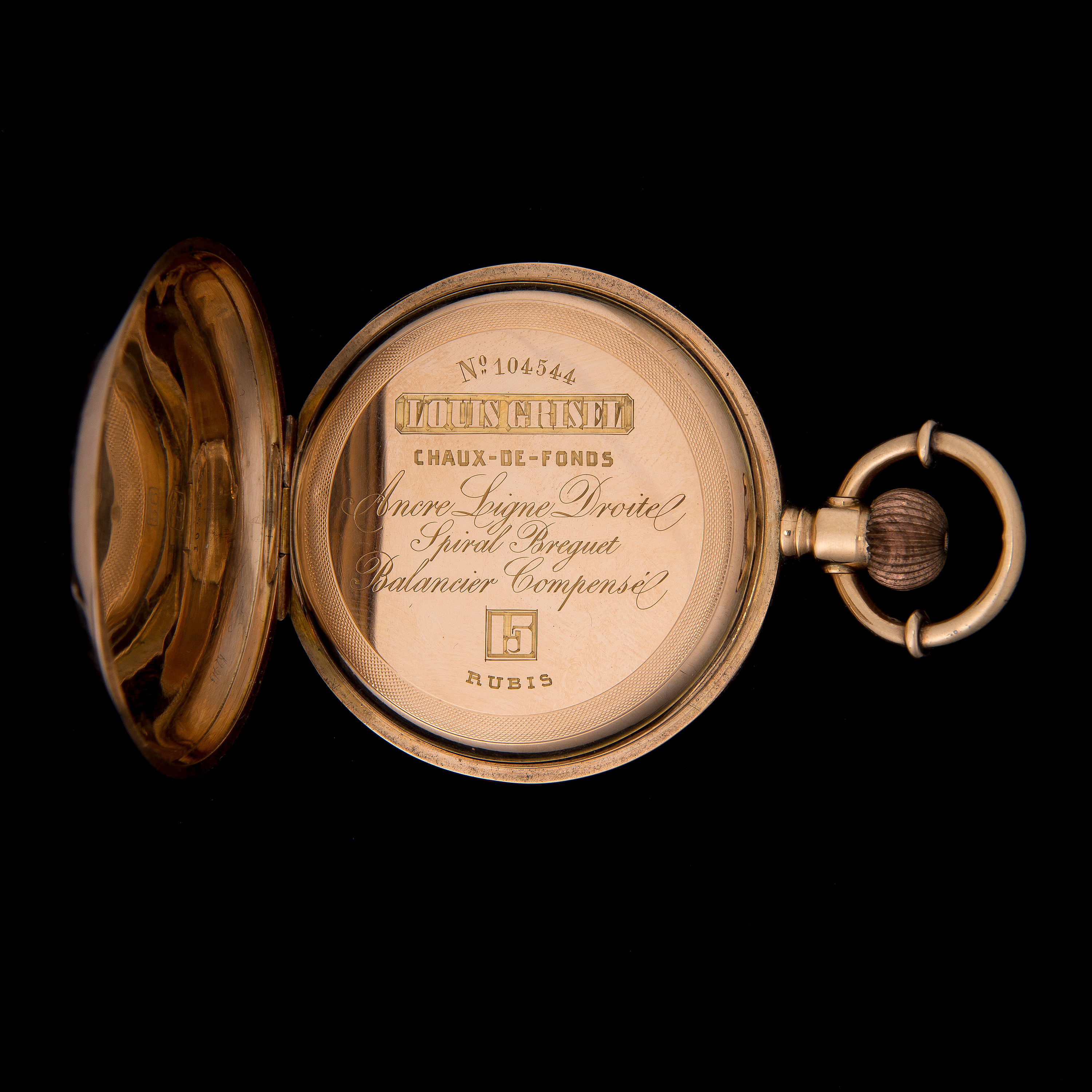 Montre De Chasse Louis Grisel Argent - Empire Russe, 1900-1909 - Mécanique