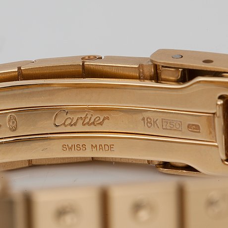 A Cartier Santos ladies watch in 18K 