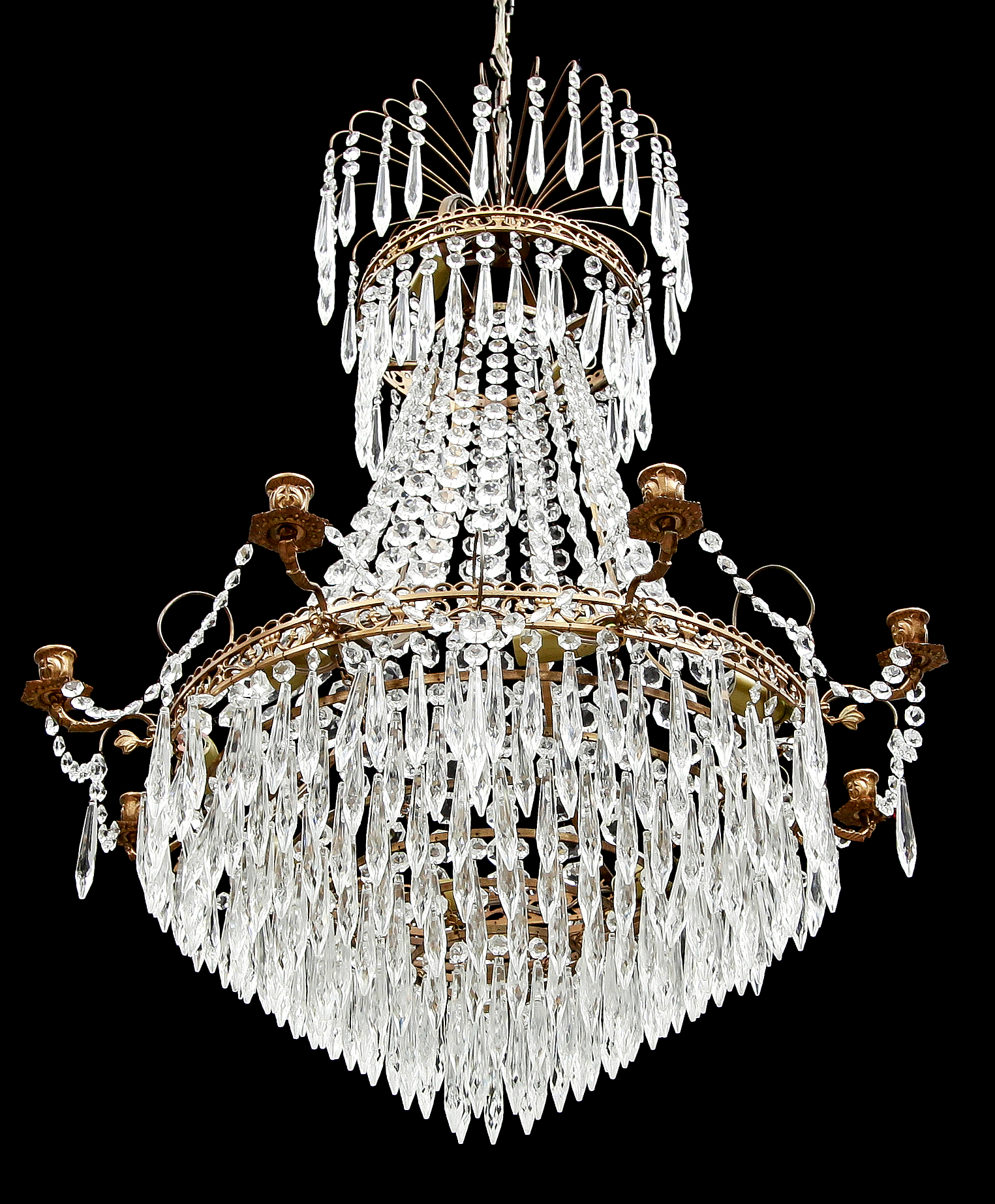 LJUSKRONA, empirestil, 1900-talets andra hälft. Höjd ca 90 cm. - Bukowskis