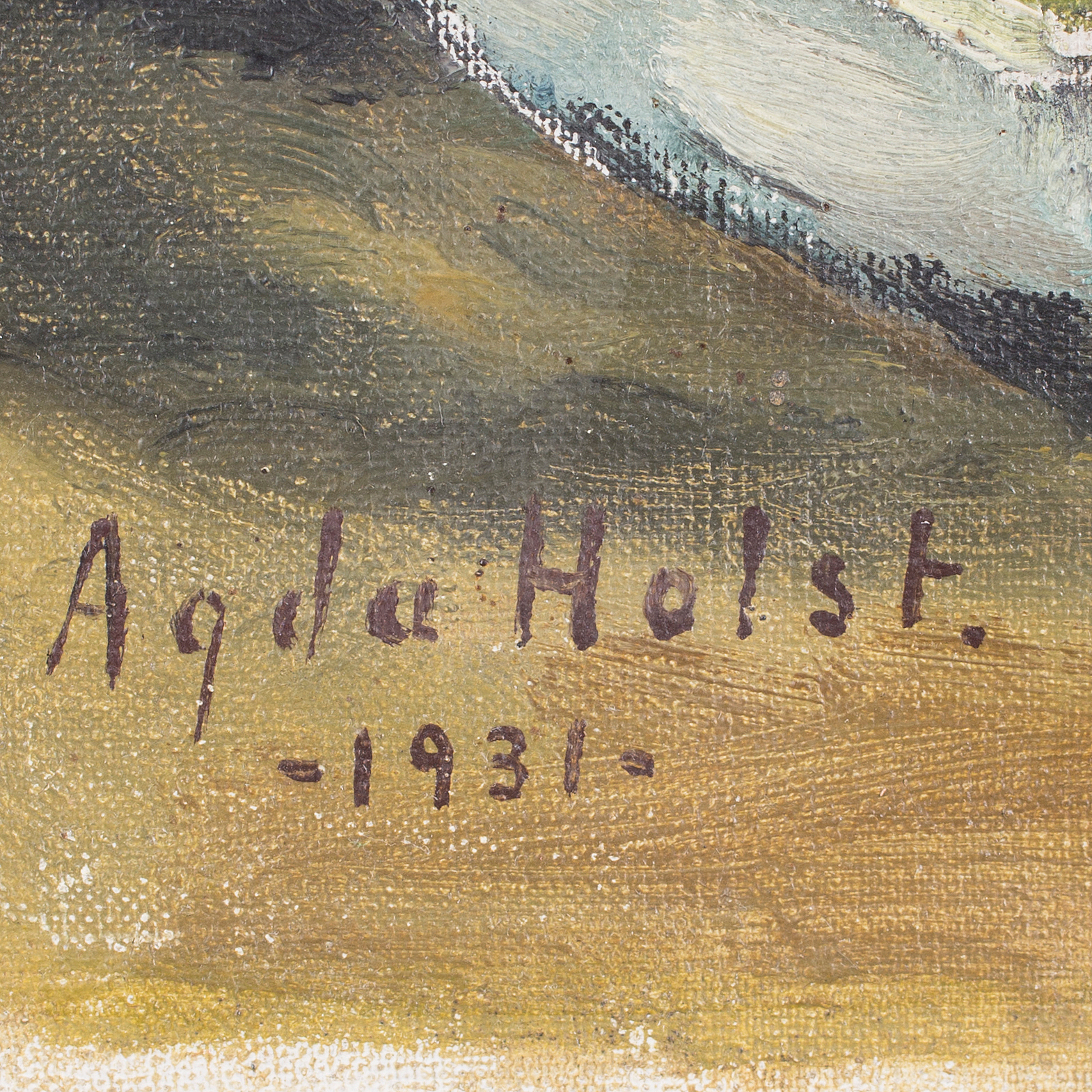 AGDA HOLST, olja på duk, signerad Agda Holst och daterad 1931. - Bukowskis