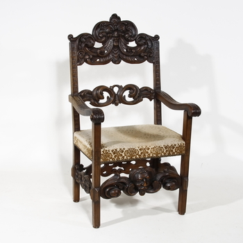 76867. KARMSTOL, barockstil, troligen sydeuropa, 18001900-tal.