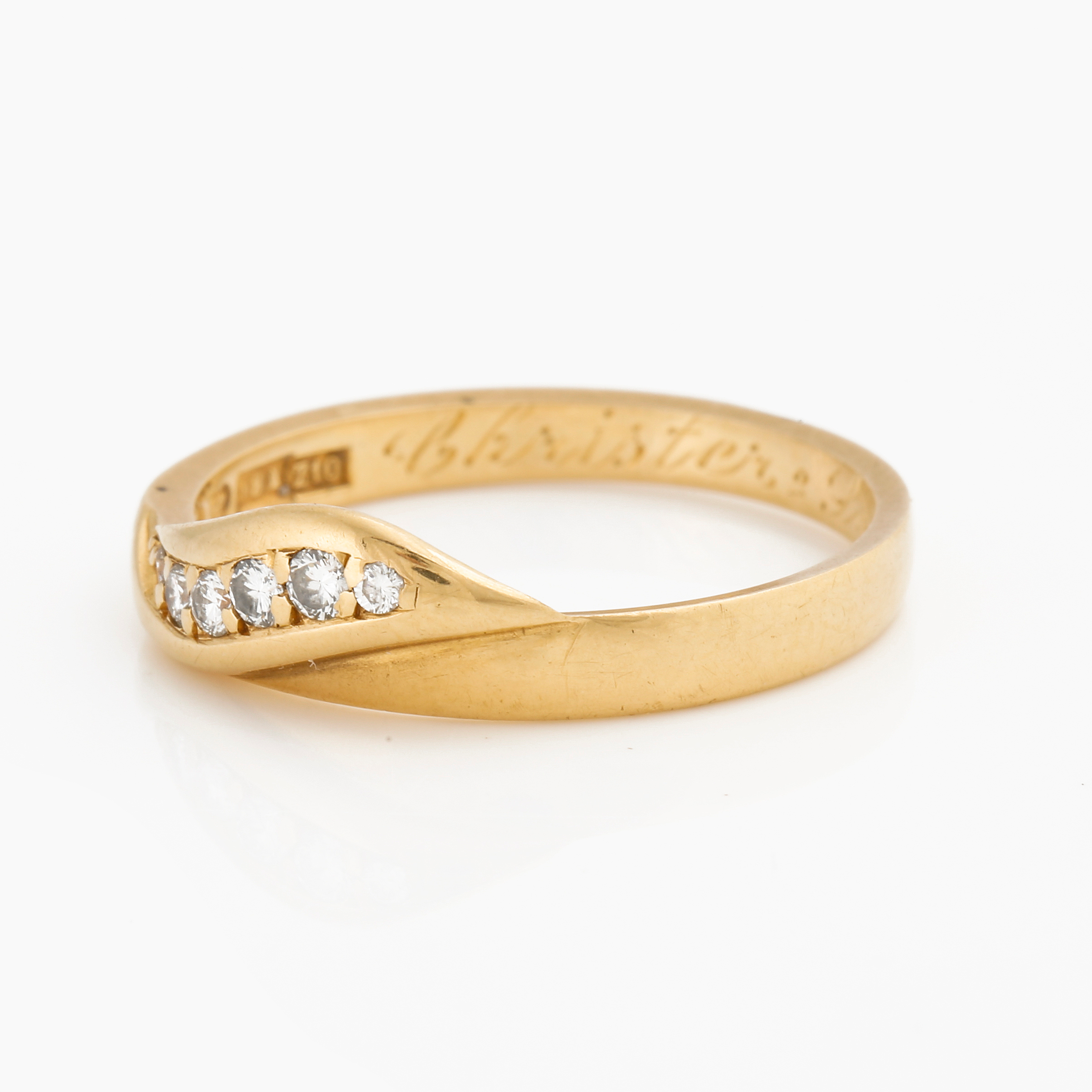 A brilliantcut diamond ring made by goldsmith Engelbert in Stockholm