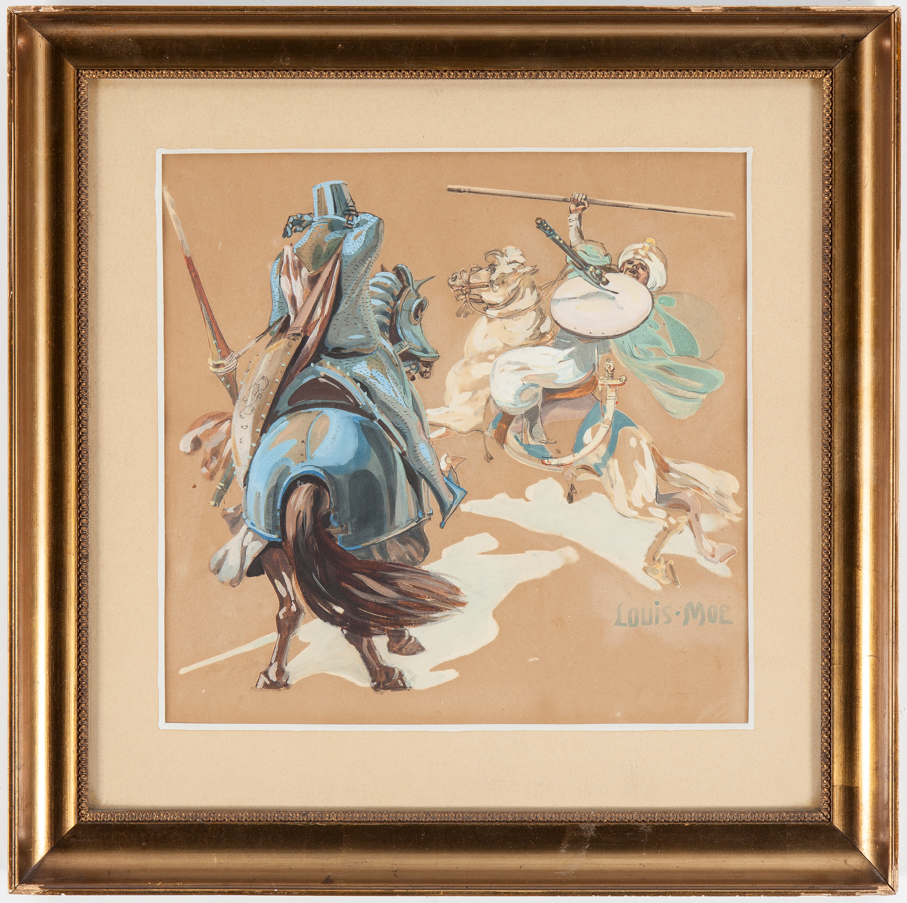 LOUIS MOE, Watercolour, signed. - Bukowskis