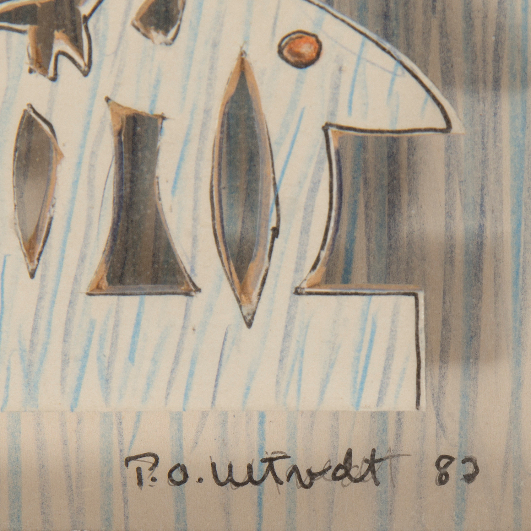 PER OLOF ULTVEDT, mixed media, signed. Dated 1983. Bukowskis