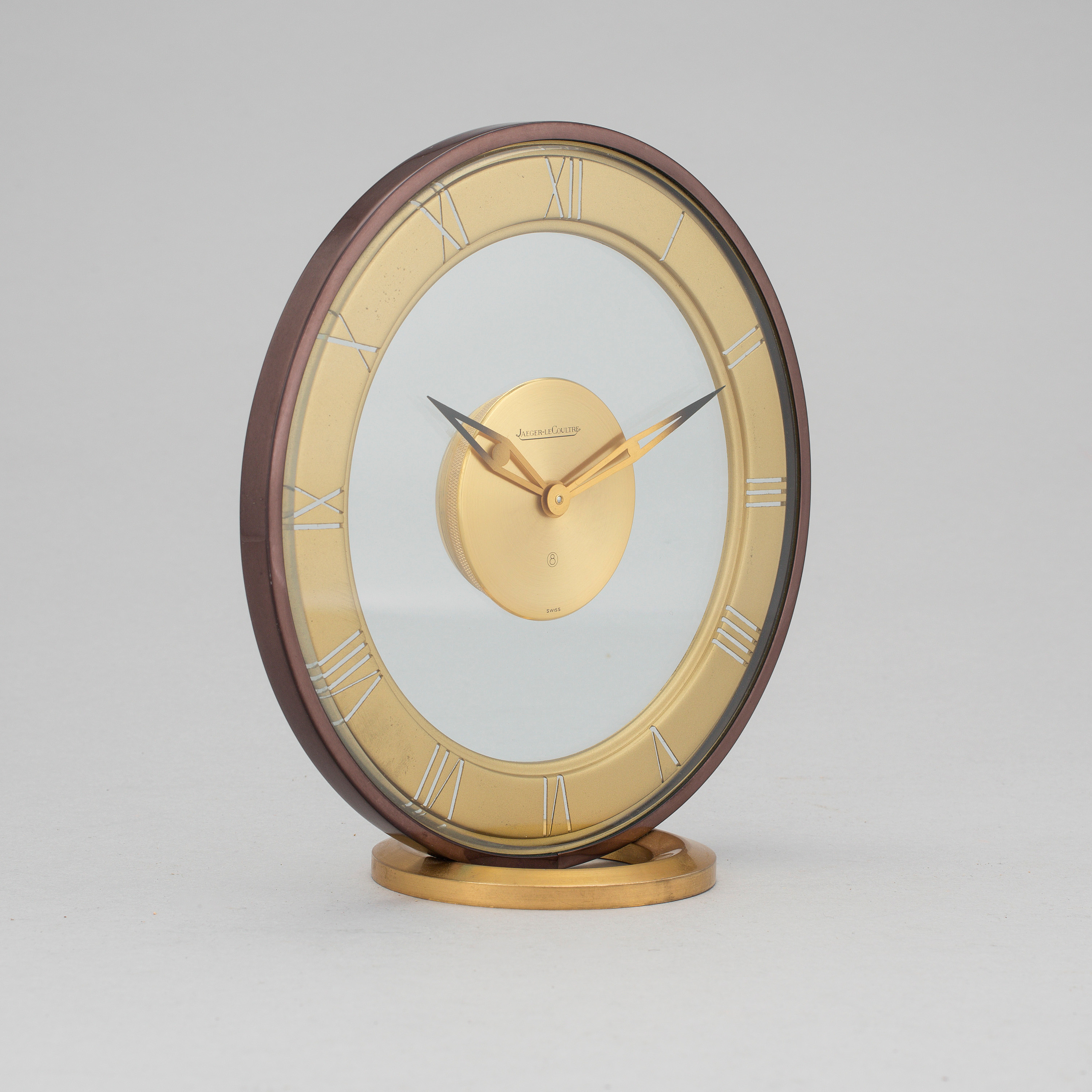 A JaegerLeCoultre table clock from the second half of the 20th century