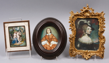 79427. PARTI MINIATYRMÅLERI, 12 delar, 18001900-tal.