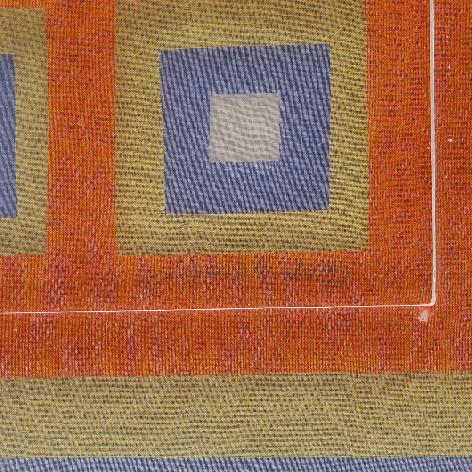 JIN SOOK SO, silk and plexiglas, signed and dated 93. Bukowskis