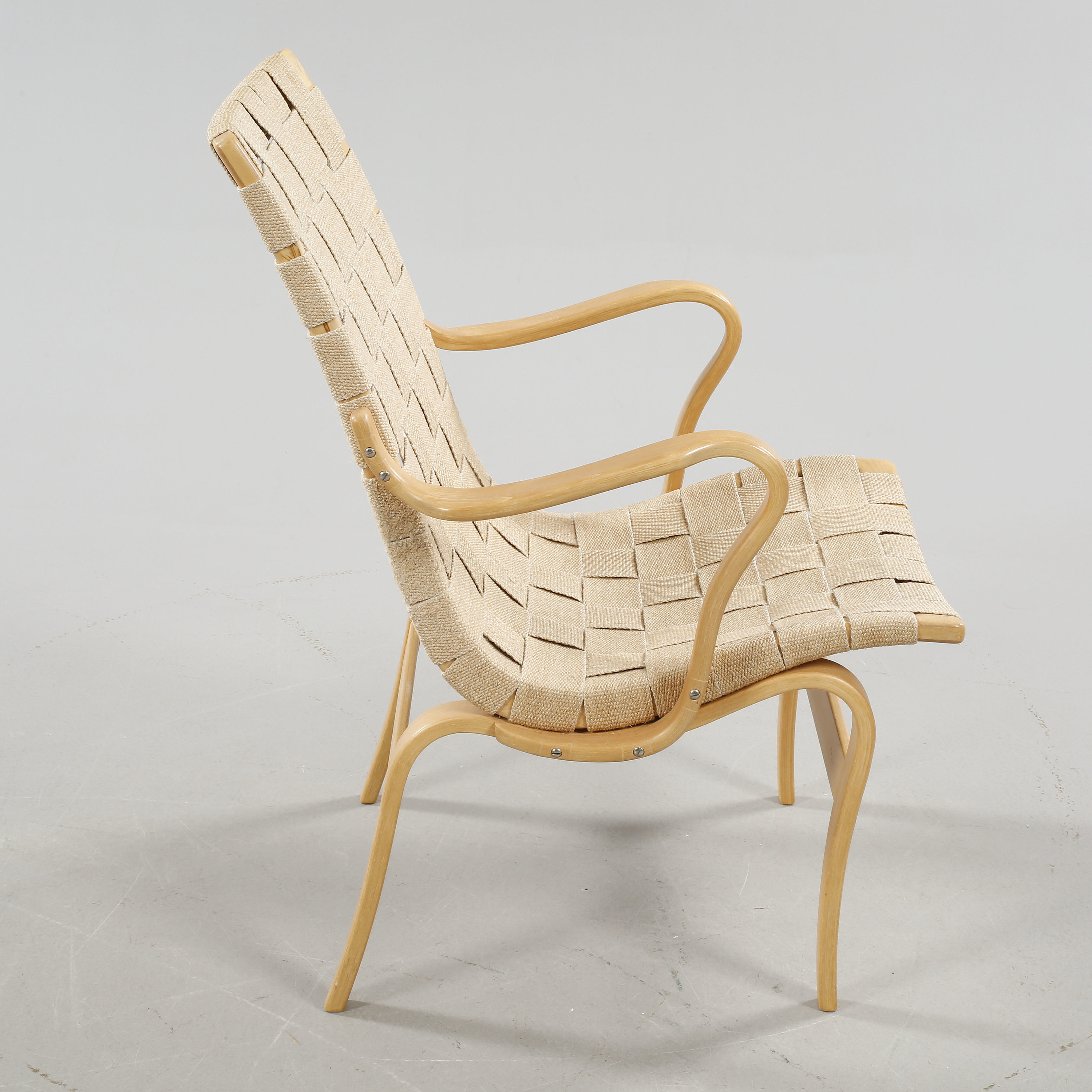 An armchair, deigned by Bruno Mathsson, made by Firma Karl Mathsson ...
