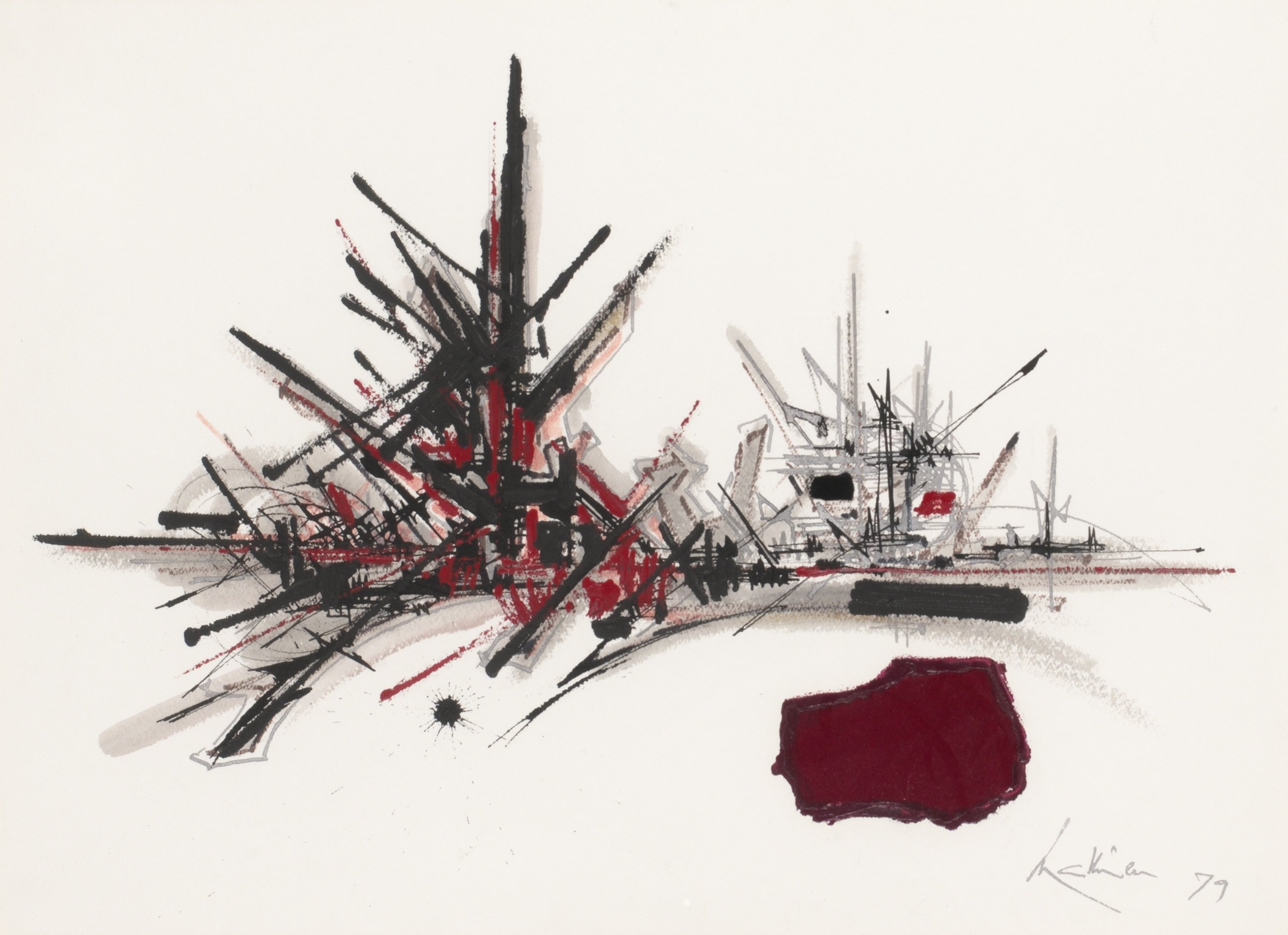 Georges Mathieu, Utan titel. - Bukowskis