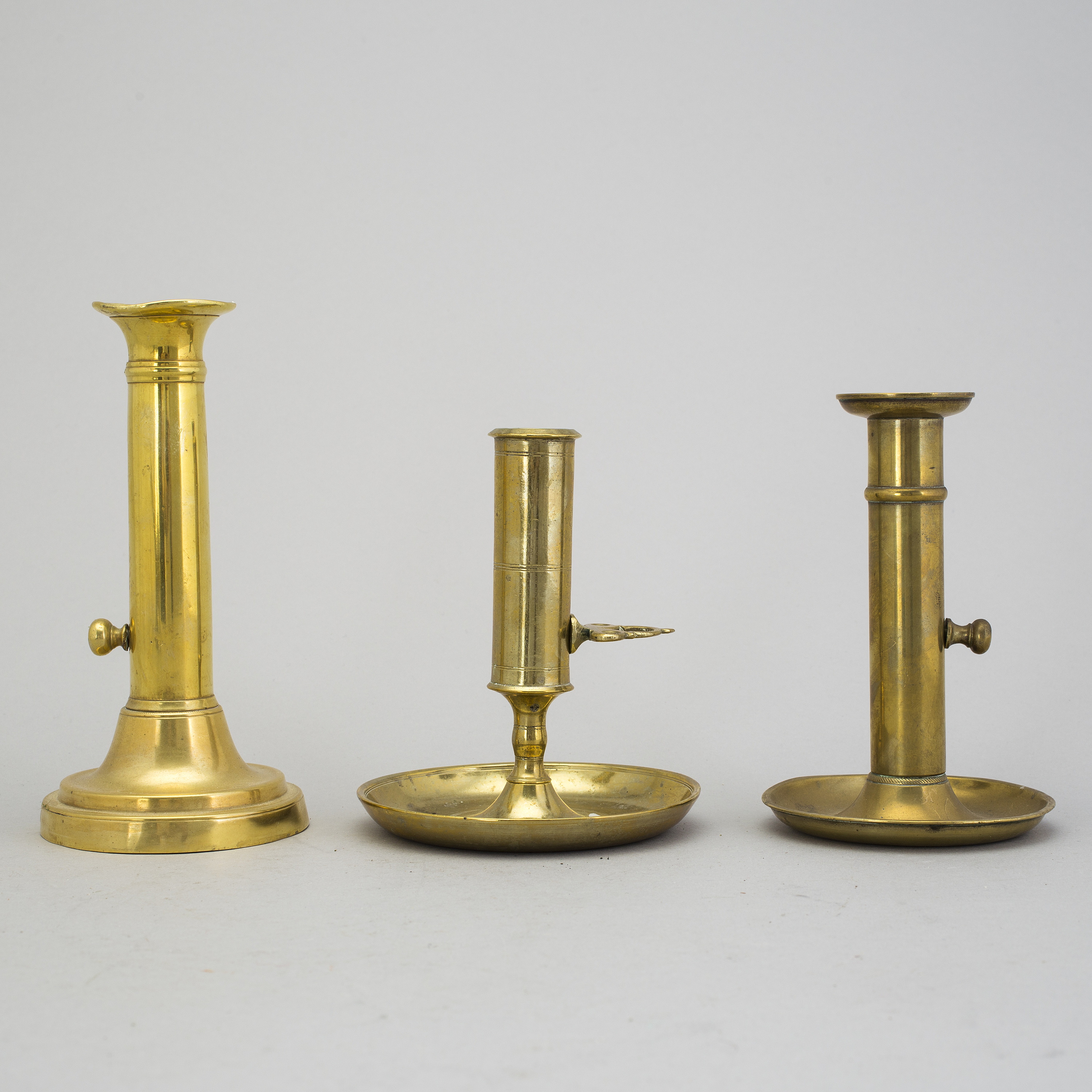 Six candlesticks, 1700/1800s. Bukowskis