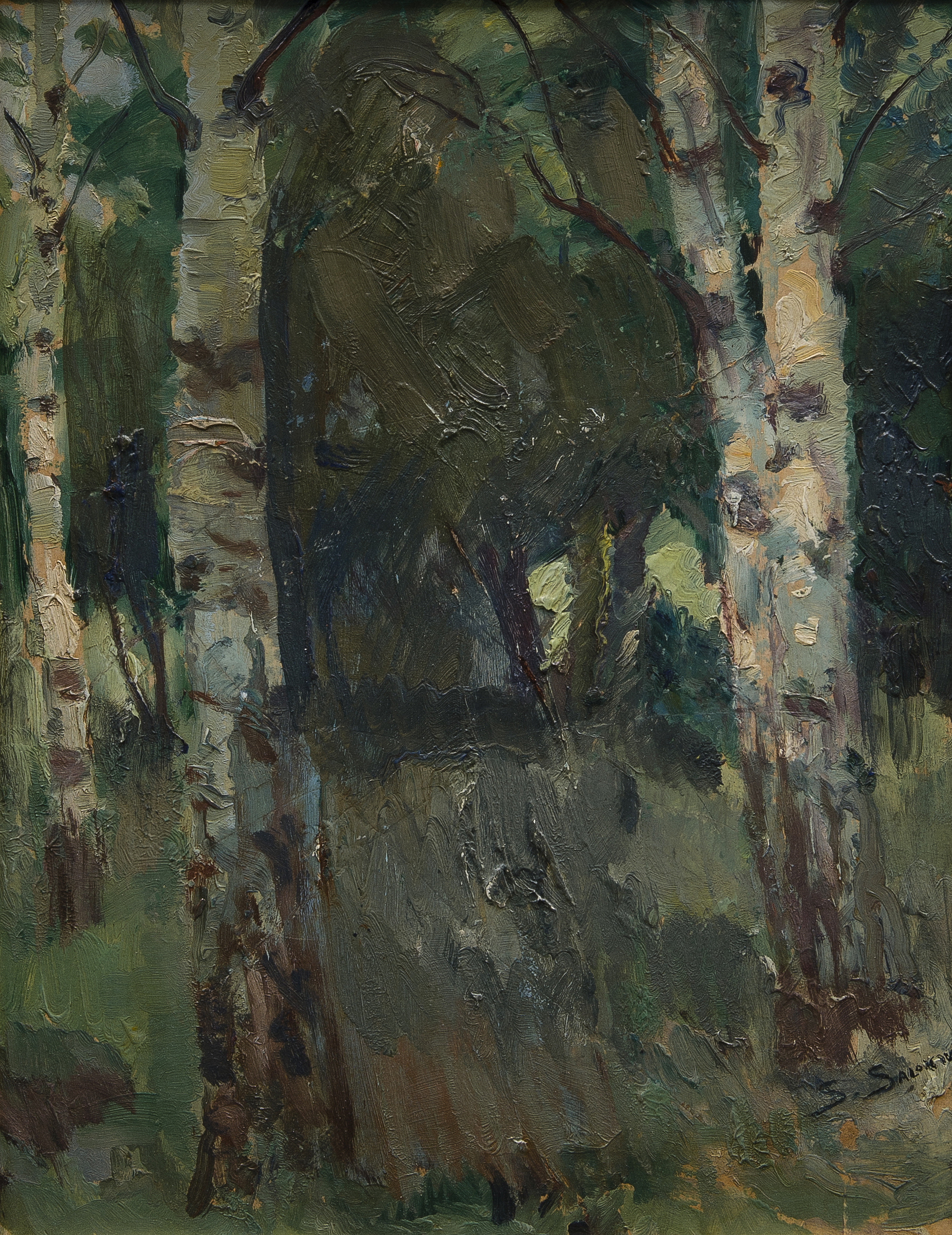 SANTERI SALOKIVI, olja pa kartong, signerad. - Bukowskis