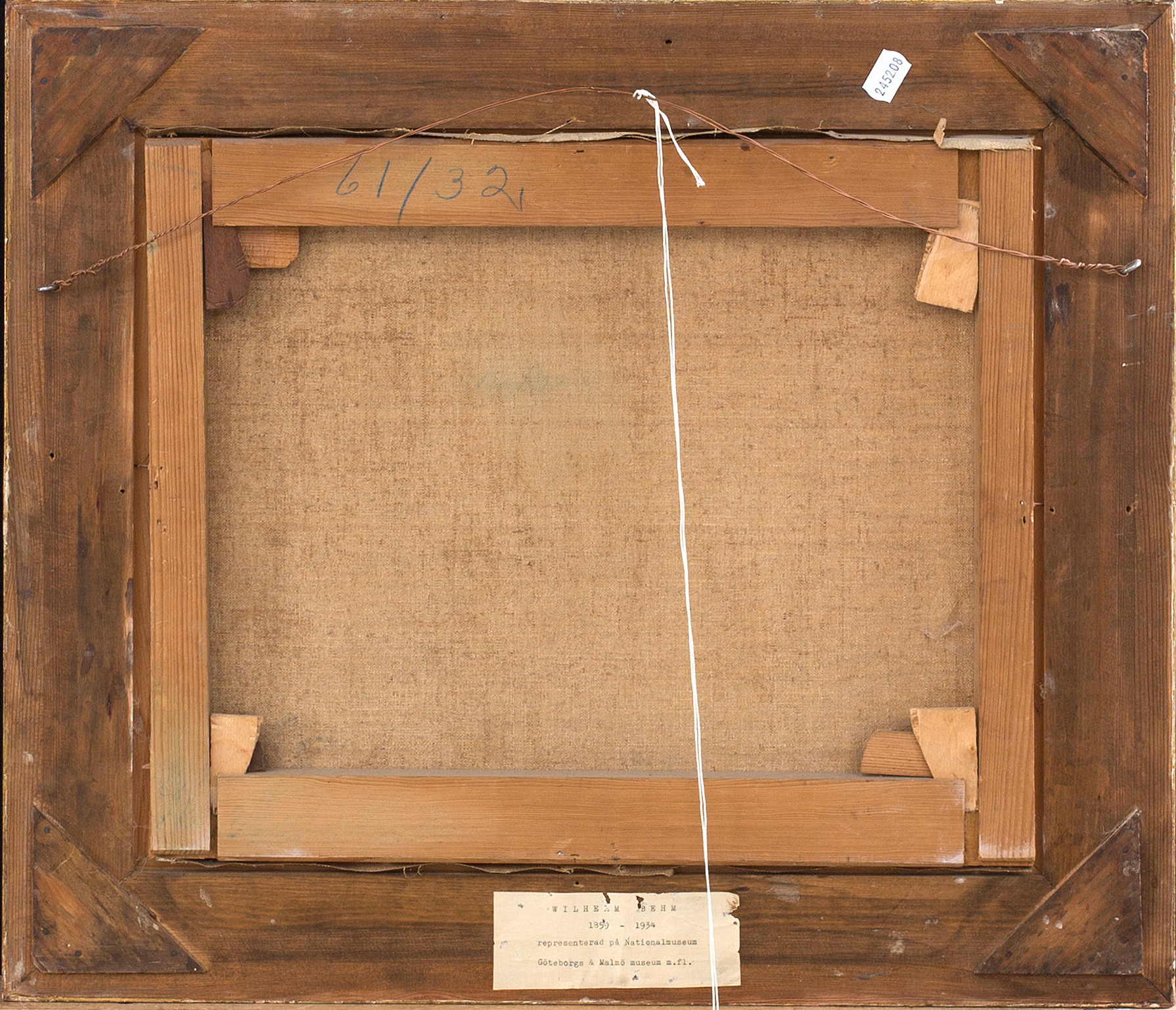 WILHELM BEHM, oil on canvas, signed. - Bukowskis