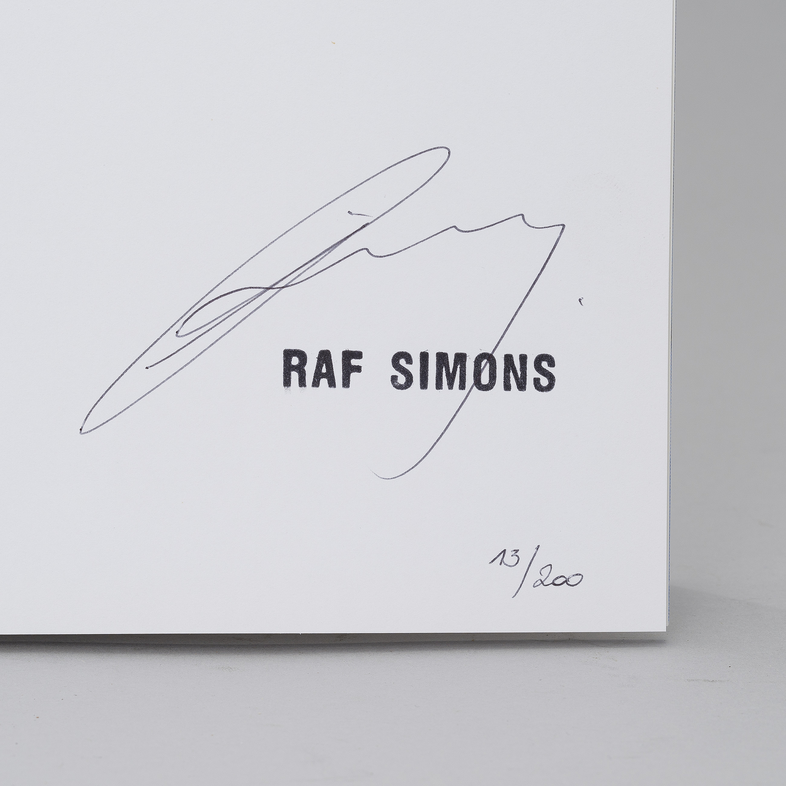 Raf Simons A Book Woe Onto Those Who Spit On The Fear Generation The Wind Will Blow It Back Signed And Numbered Bukowskis