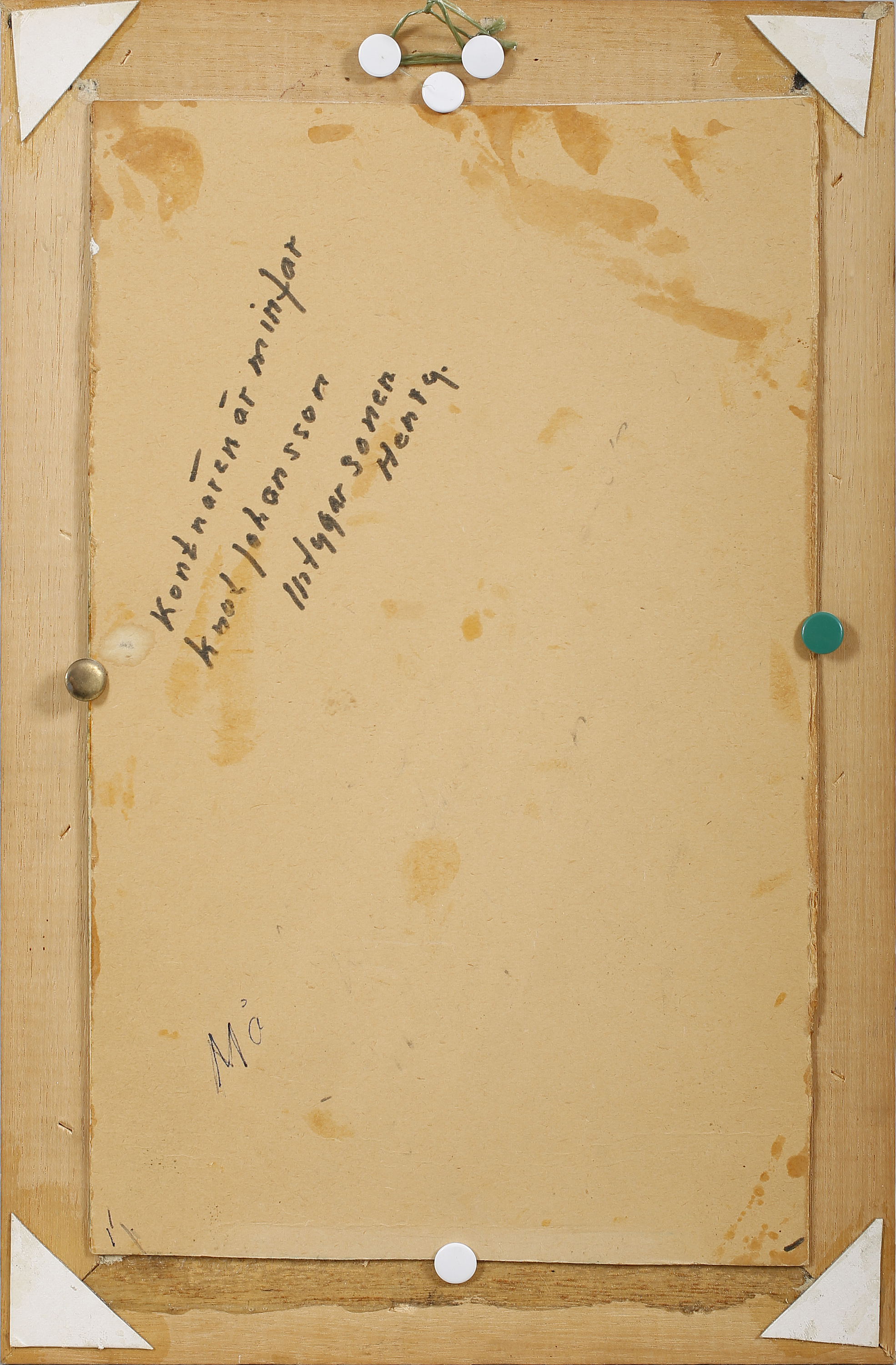 KNUT JOHANSSON, mixed media, signed. Bukowskis