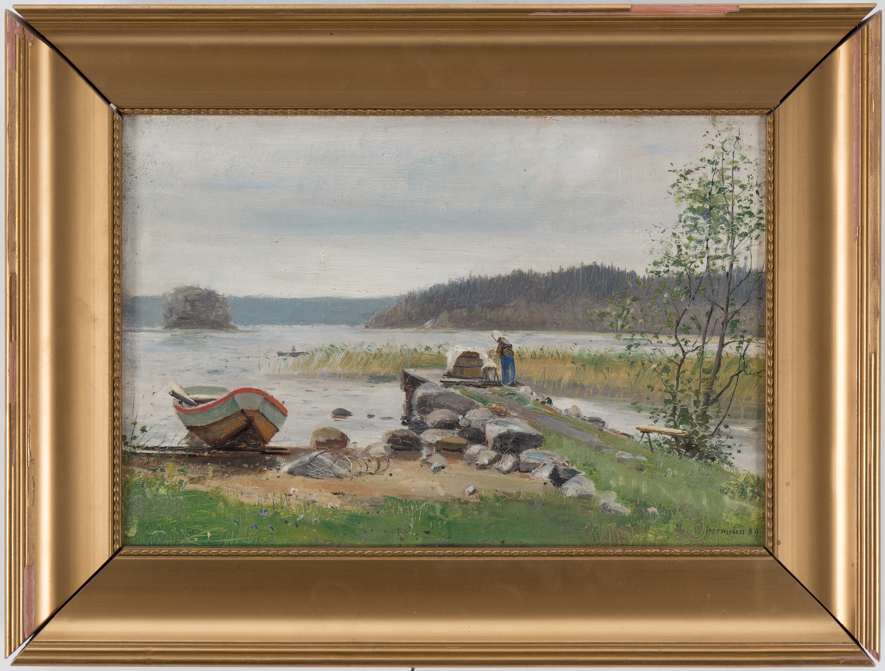 OLOF HERMELIN, oil on canvas, signed and dated -89. - Bukowskis