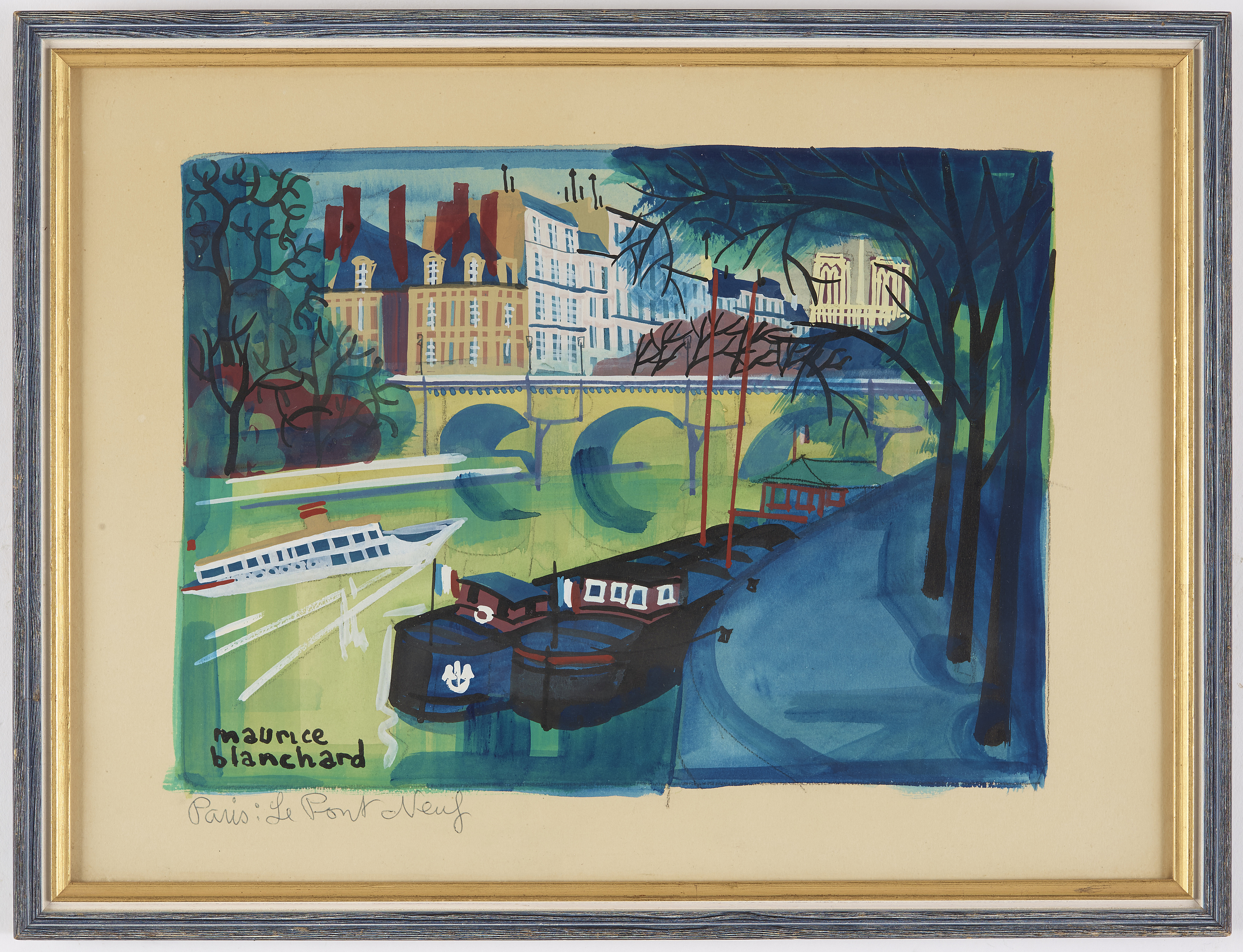 MAURICE BLANCHARD, gouache, signed. Bukowskis