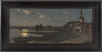 EDVARD ROSENBERG, oil on canvas, signed and dated 1880. - Bukowskis