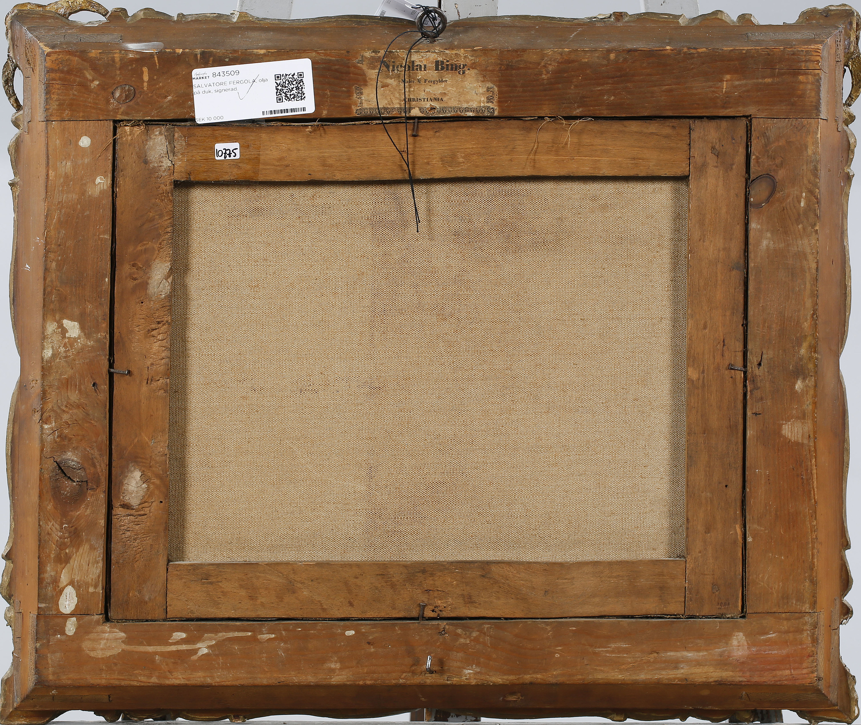 SALVATORE FERGOLA, oil on canvas, signed. Bukowskis