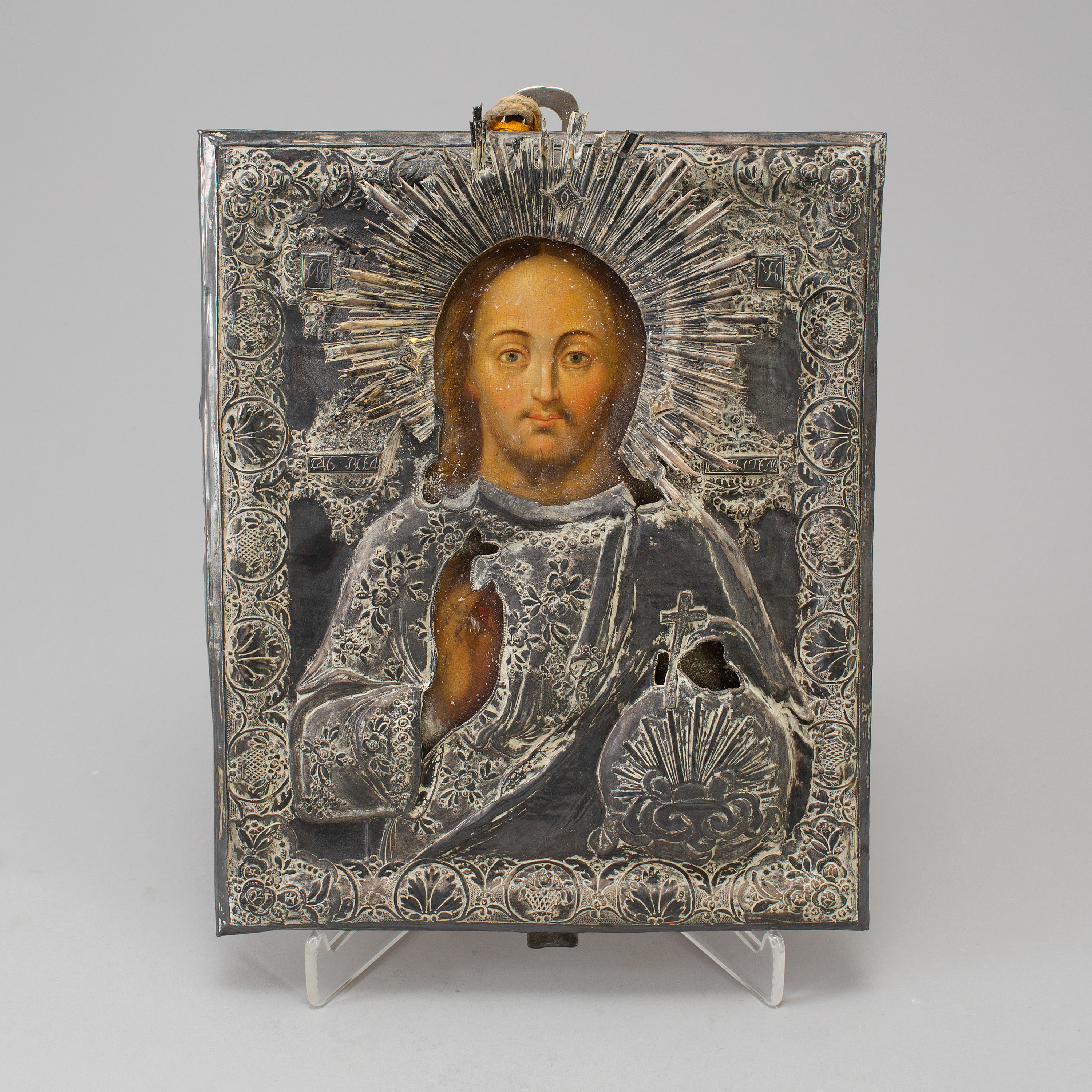 A Russian Icon with silver riza, Moscow, 1835. - Bukowskis