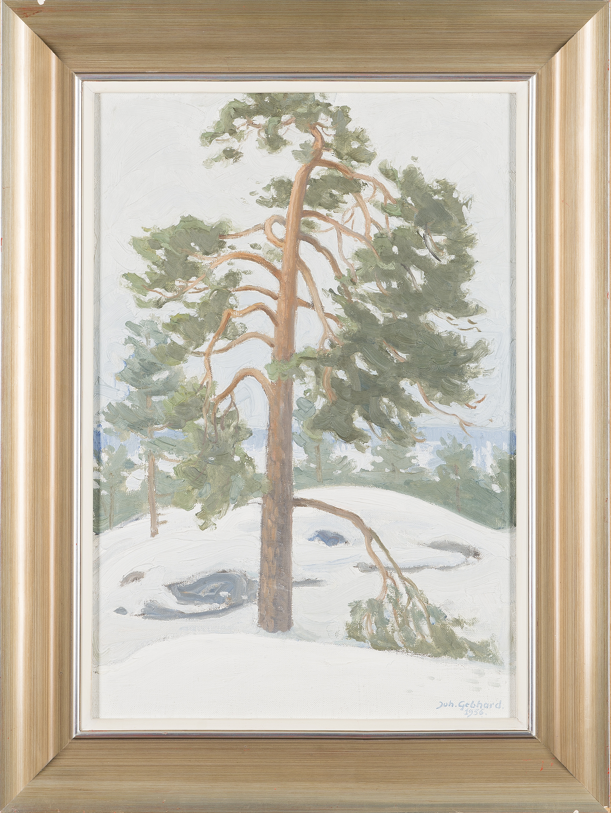 JOHANNES GEBHARD, oil on canvas, signed and dated 1956. Bukowskis