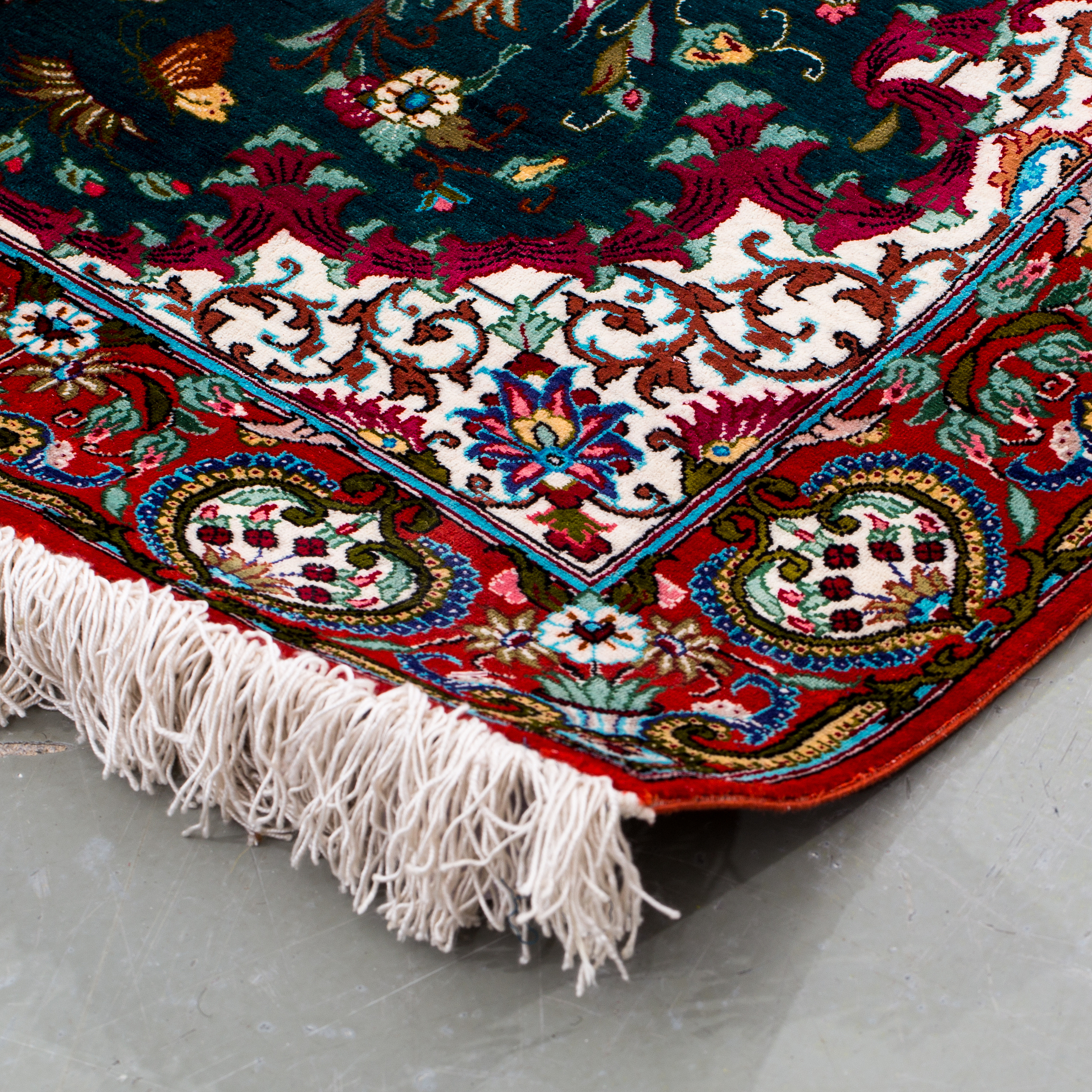 An oriental silk rug, around 120 x 82 cm. Bukowskis