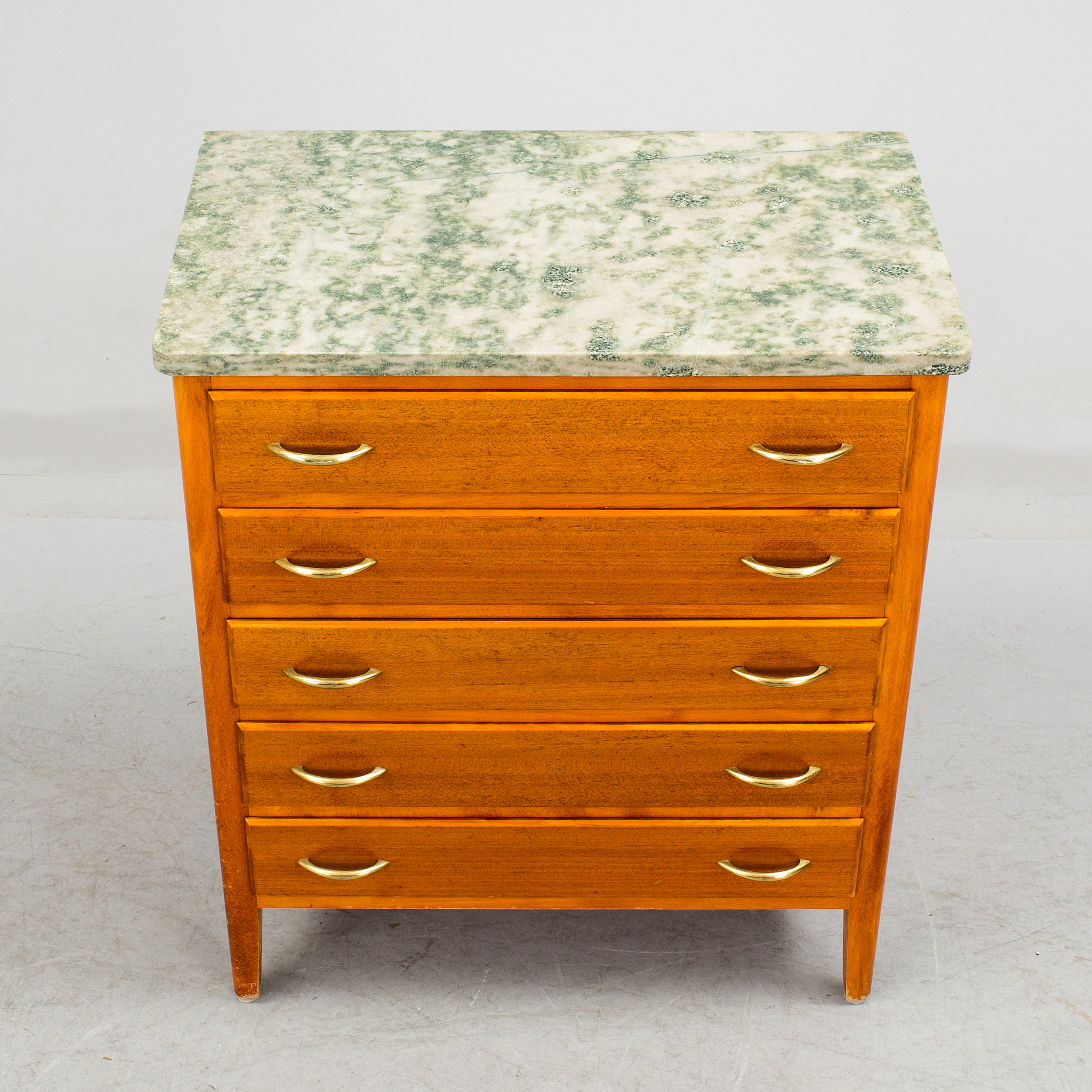 A Swedish Modern Mahogany And Stained Beech Chest Of Drawers With